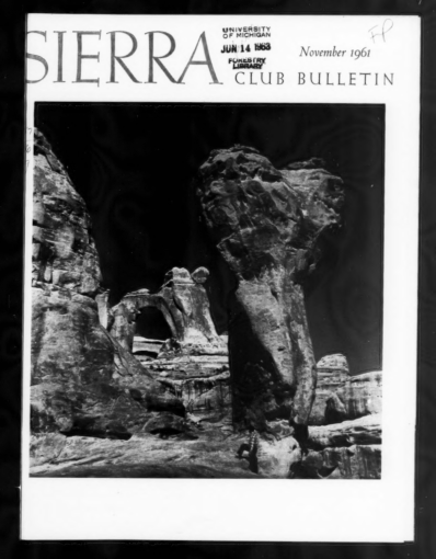 Sierra Club Bulletin 1961 Vol 46 No 9 November thumbnail
